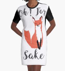 Funny Hilarious Sarcasm Pun Fox T Shirt Fox Lover Graphic T-Shirt Dress