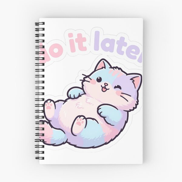 Item preview, Lazy Cat “Do It Later” – Procrastination Humor Sticker designed and sold by ShowOwnCreate.