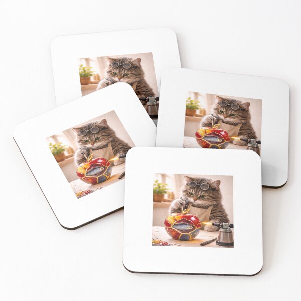 Aperçu de l'œuvre Chat verrier – Atelier de vitraux Apple créée et vendue par LovelyCatGalaxy.