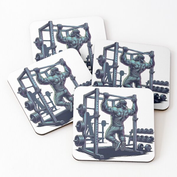 Item preview, Gorilla Power Pull-Up Gym Illustration designed and sold by kevcol84.