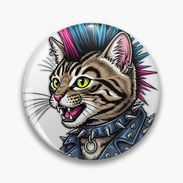 Item preview, Punk Rock Cat Mohawk designed and sold by IllumeInk.