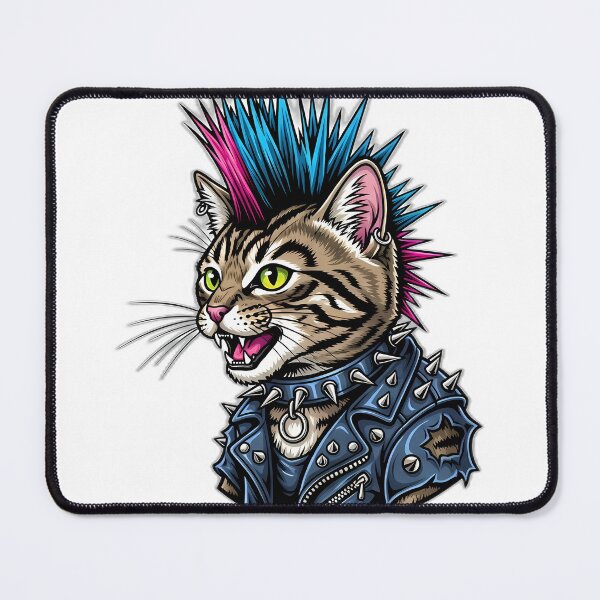 Item preview, Punk Rock Cat Mohawk designed and sold by IllumeInk.