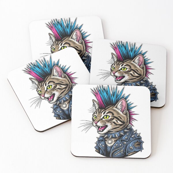 Item preview, Punk Rock Cat Mohawk designed and sold by IllumeInk.