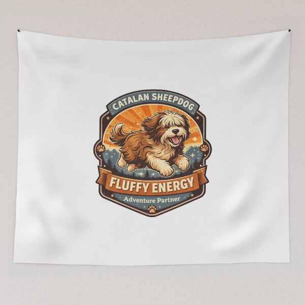 Item preview, Catalan sheepdog -Fluffy energy, the adventures partner  designed and sold by Rally Forge.