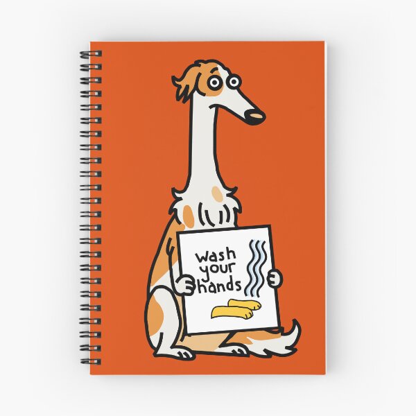 Item preview, Wash Your Hands says Borzoi Dog designed and sold by ellenhenry.