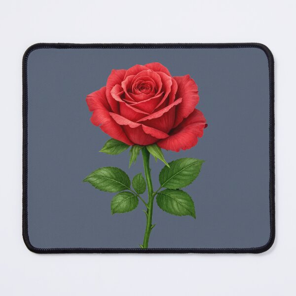 Item preview, Elegant Red Rose with Green Stem designed and sold by Thalassora.