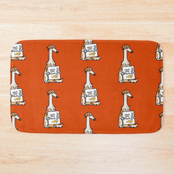 Item preview, Wash Your Hands says Borzoi Dog designed and sold by ellenhenry.