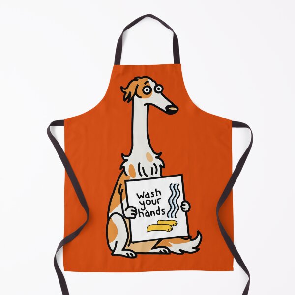 Item preview, Wash Your Hands says Borzoi Dog designed and sold by ellenhenry.
