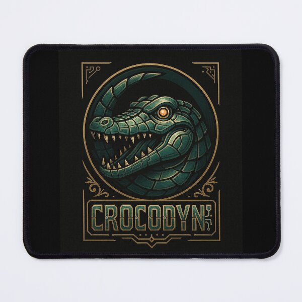 Artikelvorschau, Crocodyn – Roboter-Krokodil-Design, Mech-Krokodil-Kunst, futuristisches Cyber-Krokodil, Illustration eines mechanischen Reptils, Science-Fiction-Tiergrafik entworfen und verkauft von Typologystudios.