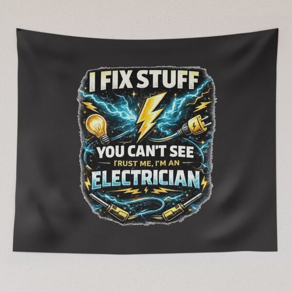 Item preview, Electrician Gift - I Fix Stuff You Can't See - Funny Electrical Engineer Design for Sparky designed and sold by JVDesignsShop.