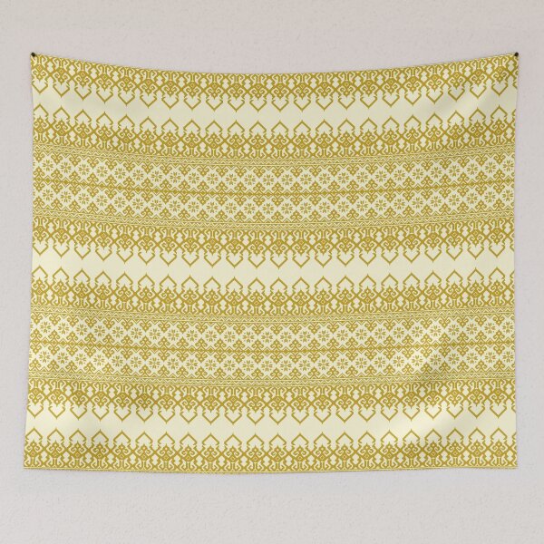 Item preview, Elegant Golden Thai Silk Geometric Pattern designed and sold by NM-Beyond.