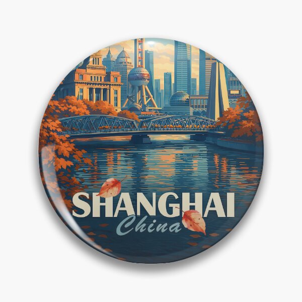Item preview, Copy of Greetings from Shanghai - CHINA - ASIA Retro Autumn Dreams designed and sold by Earth Celebration Designs.