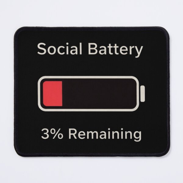 Item preview, Social Battery 3% Remaining Shirt – Funny Introvert Minimal Design designed and sold by Tropivaro.
