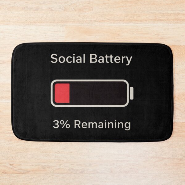 Item preview, Social Battery 3% Remaining Shirt – Funny Introvert Minimal Design designed and sold by Tropivaro.