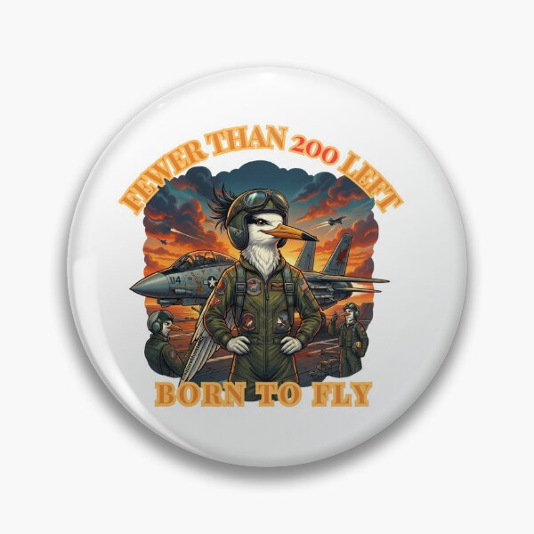 Item preview, Funny Bird Gift - Critically Endangered Chinese Crested Tern Fighter Pilot T-Shirt - Fewer Than 200 Left - Wildlife Humor - Bird Lover Gift designed and sold by Nature & Moustaches.