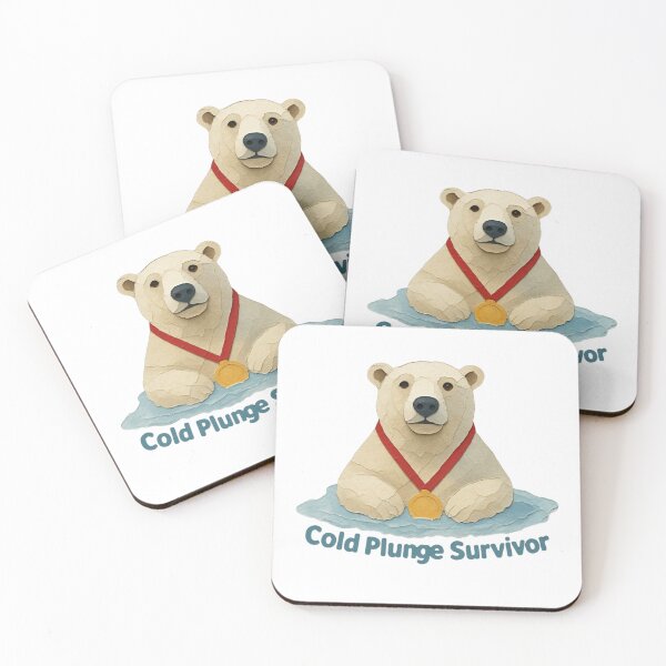 Item preview, Cold Plunge Survivor – Polar Bear Gold Medalist Illustration designed and sold by RDproject.