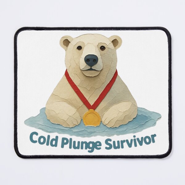 Item preview, Cold Plunge Survivor – Polar Bear Gold Medalist Illustration designed and sold by RDproject.