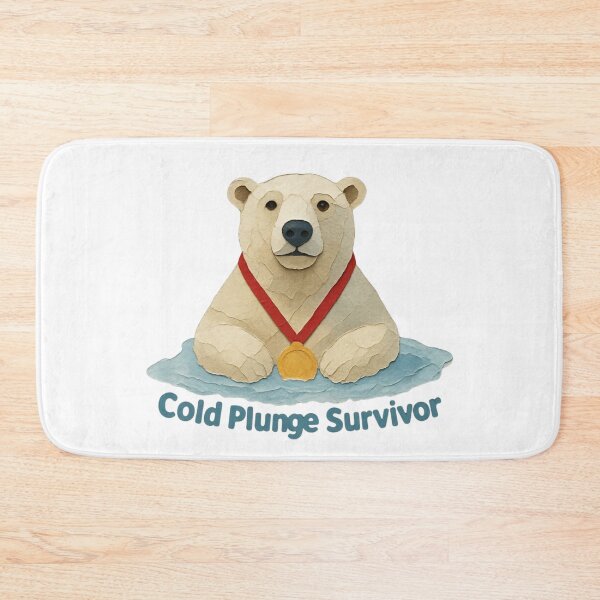 Item preview, Cold Plunge Survivor – Polar Bear Gold Medalist Illustration designed and sold by RDproject.
