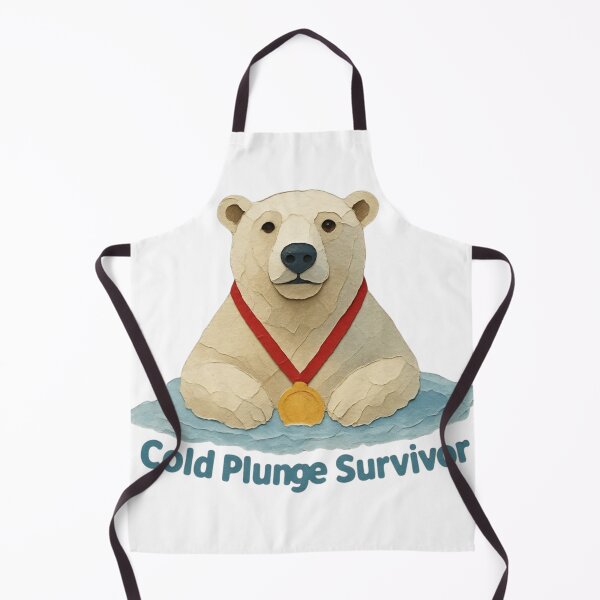 Item preview, Cold Plunge Survivor – Polar Bear Gold Medalist Illustration designed and sold by RDproject.