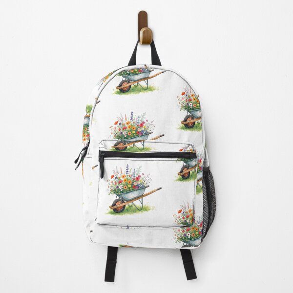 Item preview, Wheelbarrow with garden flowers designed and sold by uunaa.