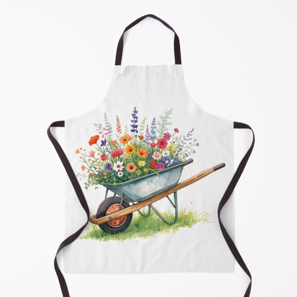 Item preview, Wheelbarrow with garden flowers designed and sold by uunaa.