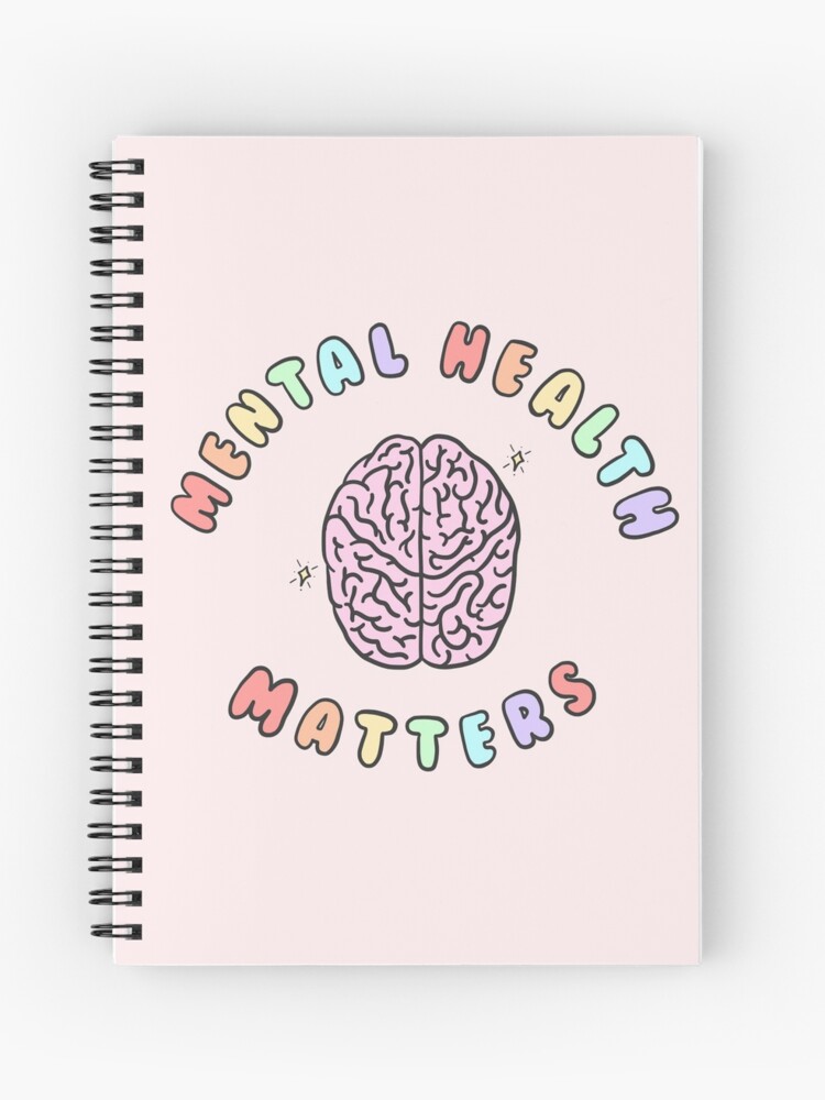 Cuaderno de espiral «La salud mental importa» de crystaldraws | Redbubble