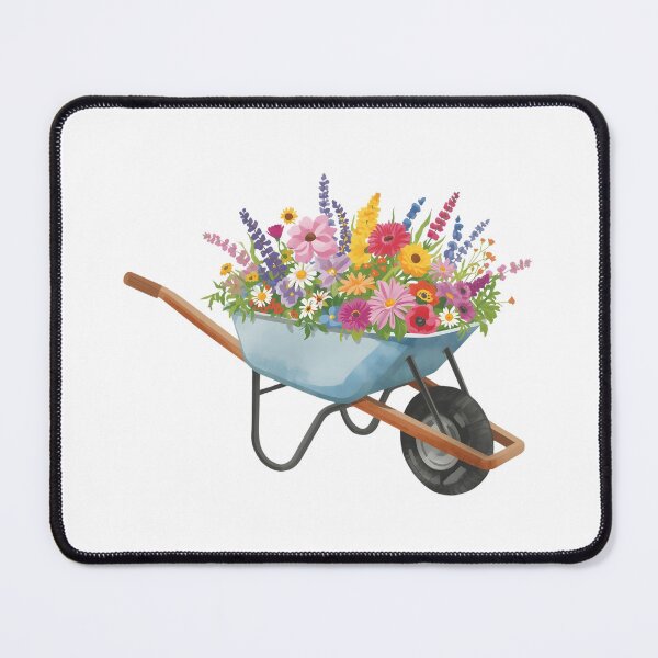 Item preview, Flowers in wheelbarrow  designed and sold by uunaa.