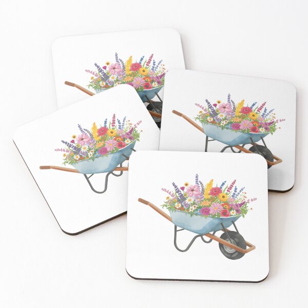 Item preview, Flowers in wheelbarrow  designed and sold by uunaa.