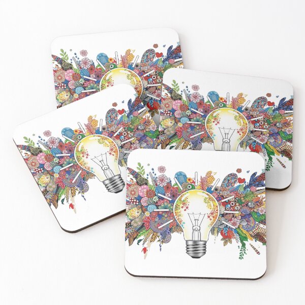 Item preview, Artistic Light Bulb with Floral Design Elements designed and sold by momoshome.