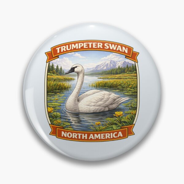 Item preview, Trumpeter Swan - North America Wetland Wildlife designed and sold by Myra365Art.