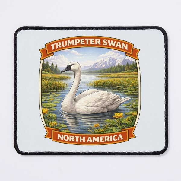 Item preview, Trumpeter Swan - North America Wetland Wildlife designed and sold by Myra365Art.