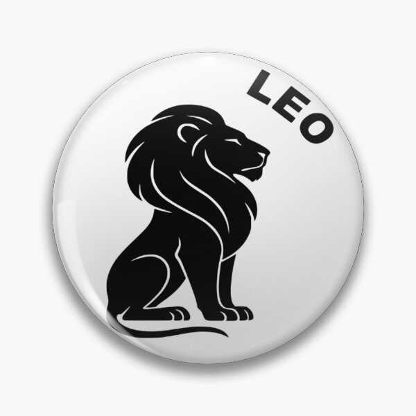 Item preview, Leo Lion - Zodiac Sign In Negative Circle Bold Art designed and sold by The Bold Line Studio.