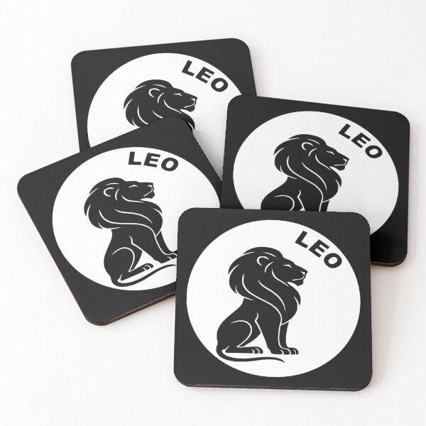 Item preview, Leo Lion - Zodiac Sign In Negative Circle Bold Art designed and sold by The Bold Line Studio.