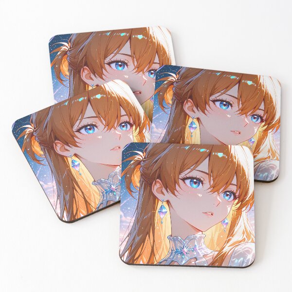 Item preview, Asuka Langley Soryu Neon Genesis Evangelion Crystal Night Portrait designed and sold by PMartistStudio.