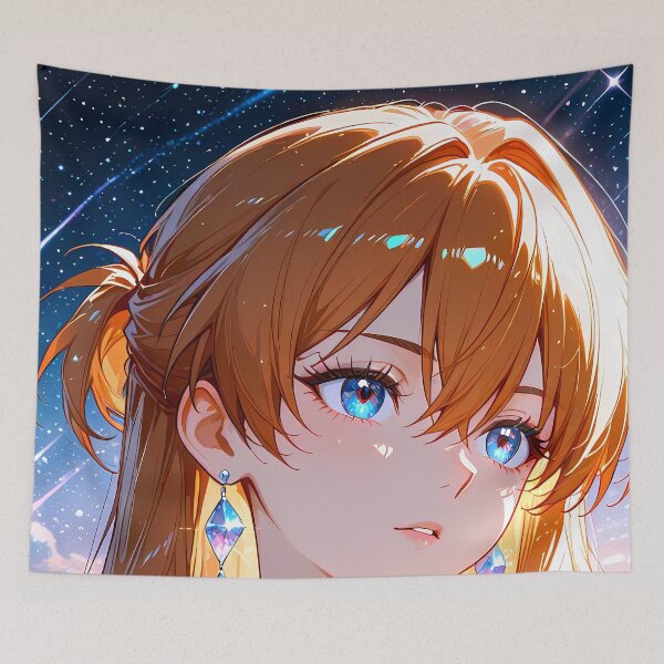 Item preview, Asuka Langley Soryu Neon Genesis Evangelion Crystal Night Portrait designed and sold by PMartistStudio.