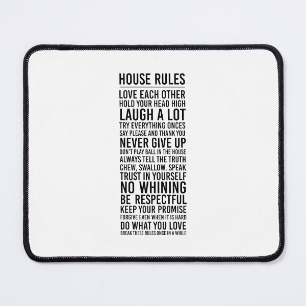 Item preview, House Rules designed and sold by corbrand.
