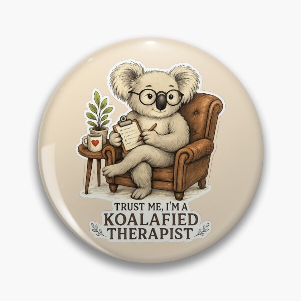 Item preview, Koalafied Therapist Funny Koala Pun Wildlife Illustration designed and sold by ChirpInc.