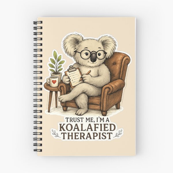 Item preview, Koalafied Therapist Funny Koala Pun Wildlife Illustration designed and sold by ChirpInc.