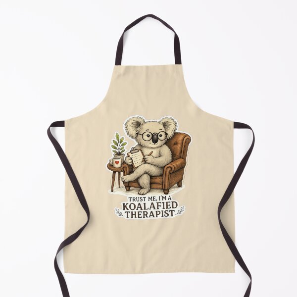 Item preview, Koalafied Therapist Funny Koala Pun Wildlife Illustration designed and sold by ChirpInc.