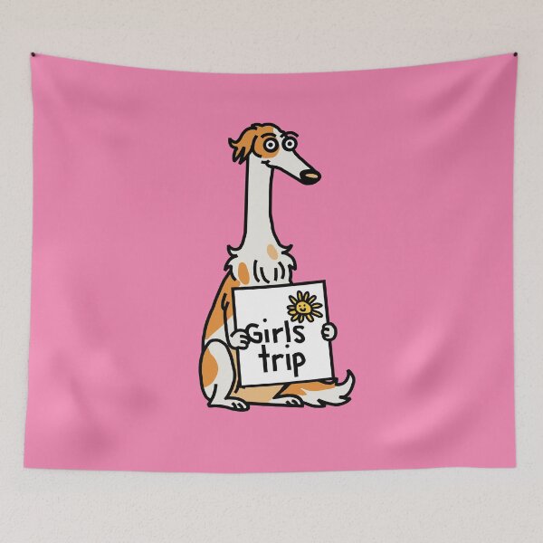 Item preview, Girls Trip with Borzoi Dog designed and sold by ellenhenry.