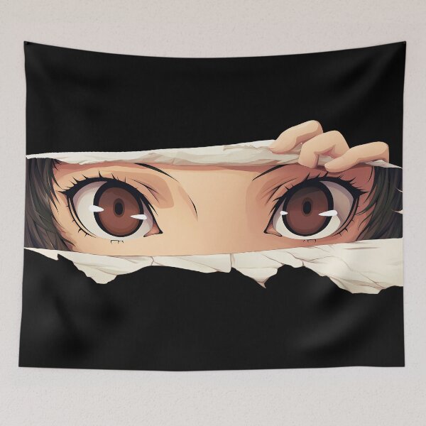 Item preview, Haru Okumura Persona 5 Soft Peek Torn Paper Wide Eyes Calm designed and sold by PMartistStudio.
