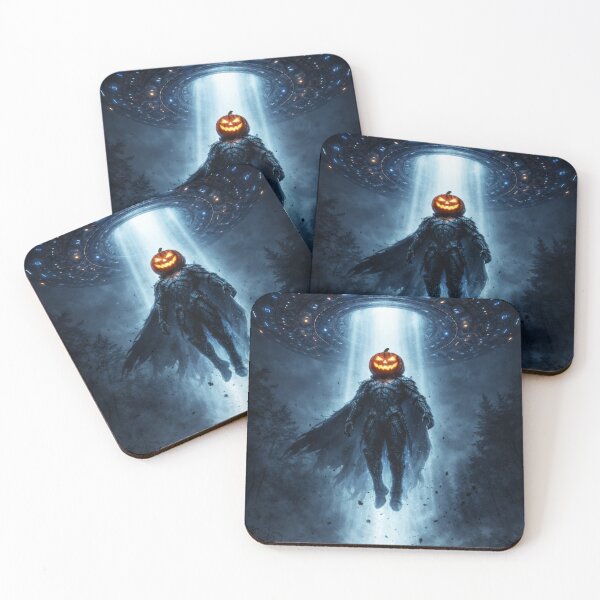 Item preview, Headless Horseman Alien Abduction – Dark Fantasy Halloween Art  designed and sold by TheHorsemanRidesAgain.