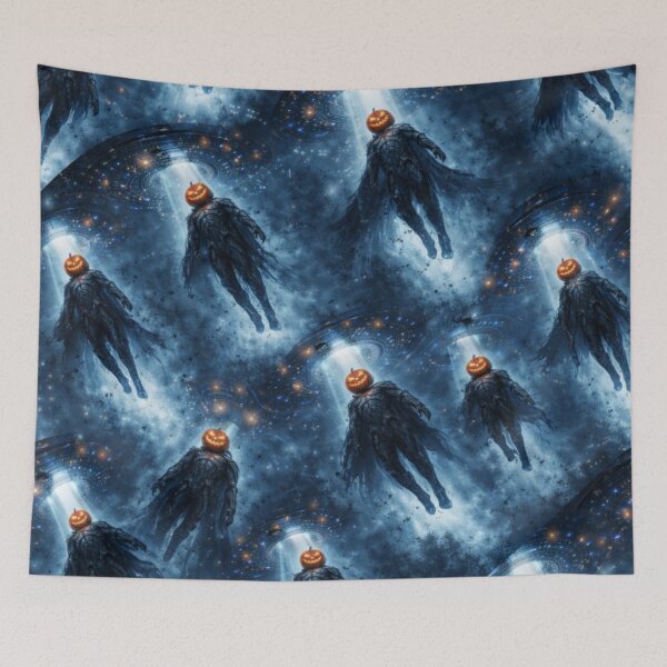 Item preview, Headless Horseman Alien Abduction – Dark Fantasy Halloween Art  designed and sold by TheHorsemanRidesAgain.