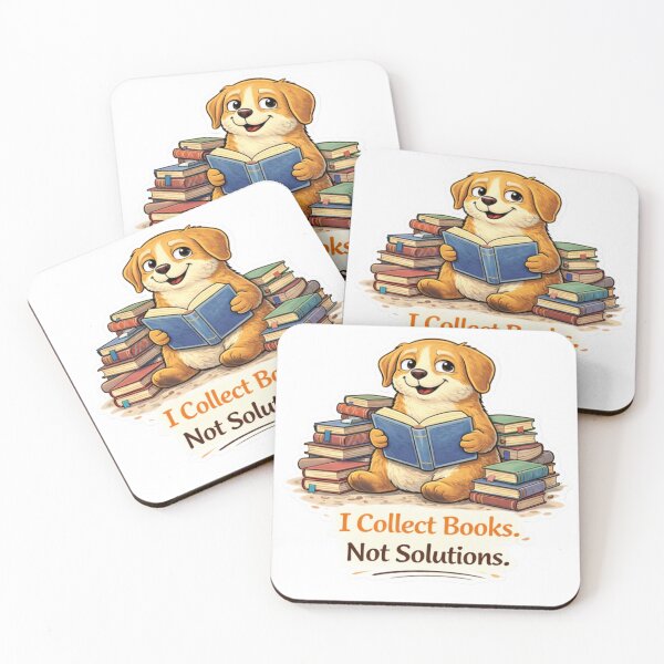 Item preview, I Collect Books. Not Solutions. — Golden Retriever Reader Sticker designed and sold by Gentlestate.