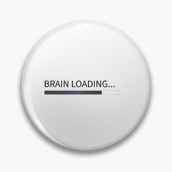 Item preview, Brain Loading Funny Sticker – Minimal Tech Humor Quote Aesthetic Design designed and sold by MinimalMood Studio.