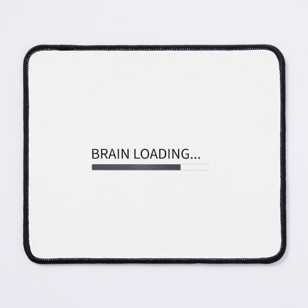 Item preview, Brain Loading Funny Sticker – Minimal Tech Humor Quote Aesthetic Design designed and sold by MinimalMood Studio.