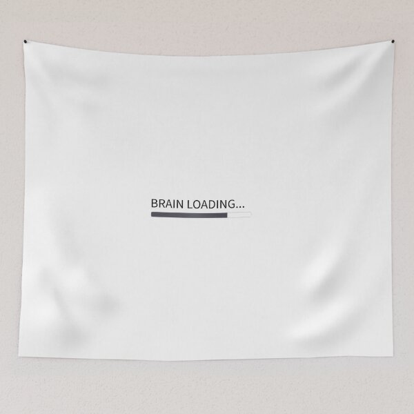 Item preview, Brain Loading Funny Sticker – Minimal Tech Humor Quote Aesthetic Design designed and sold by MinimalMood Studio.