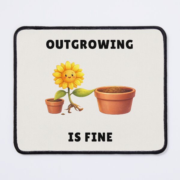 Item preview, Outgrowing Is Fine – Sunflower Growth Tee designed and sold by QuietlyBecoming.