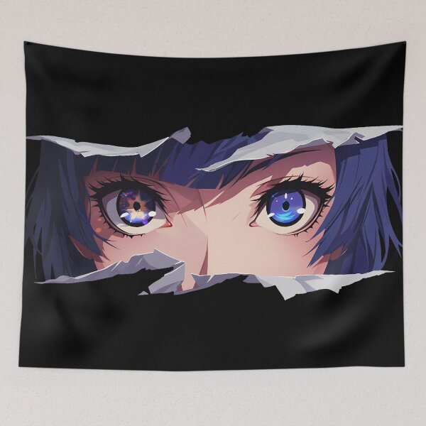 Item preview, Tae Takemi Persona 5 Galaxy Eye Peek Torn Paper Blue Gaze designed and sold by PMartistStudio.