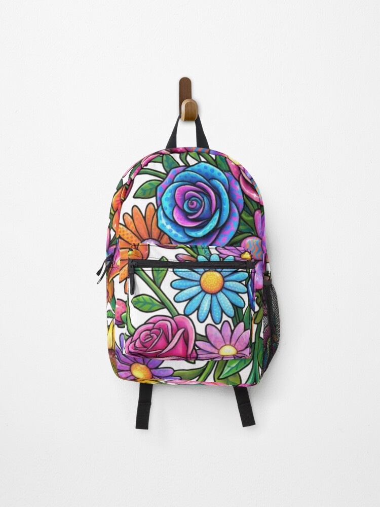Thumbnail 1 of 3, Backpack, Beautiful flowers designed and sold by Runglavan.